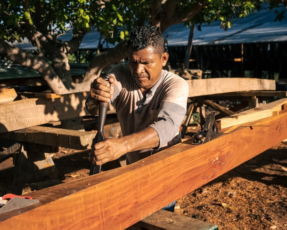 Marvin is working on deck beams which make up both the top deck and cargo tween deck. 
.
.
.
.
.
#qualitytools #woodtools #woodwork_design #woodcutter #woodcutting #woodboat #woodworkingtool #woodworkcraft #woodworkersofig #woodenboatbuilding #carpentrywork #woodworkcraft #buildersofig #woodworkersofig #woodworkerlife #woodworkshop #hardworkers #woodworkforall #whereiwork #woodlovers #woodworkingskills
