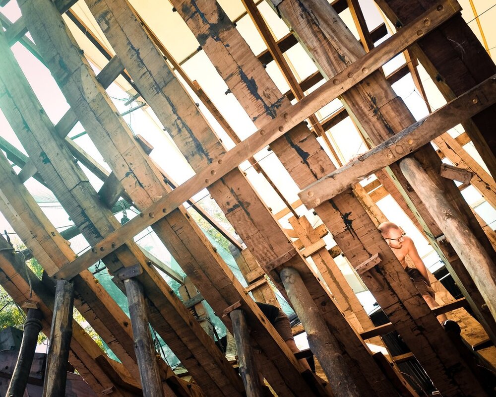 Fairing the inside of the ship is an ongoing job that is critical before the interio planking begins. Keep an eye out for planking news that we will be releaseing soon!
.
.
.
.
#boatbuilding #woodworking #boatworks #woodreview #diybuild #myviewfromwork #buildingsupplies #woodwork_design #handywork #shipwrights #woodenboatschool #greenbuilder  #woodconstruction #woodworkercentral #artisancrafted #traditonalskills #CarpentryTools #carpentryartist #woodcutting #woodenboatbuilding #carpentrywork #woodworkcraft #buildersofig #woodworkersofig #woodworkerlife #woodworkshop #hardworkers #woodworkforall #woodlovers #woodworkingskills
